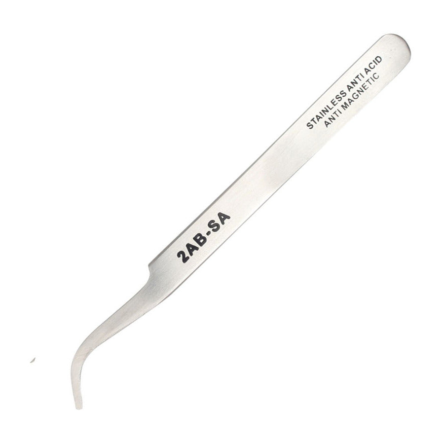 Techni-Pro TST-2AB-SA Pinzette, Economy, gebogene stumpfe Spitze, 4.5"
