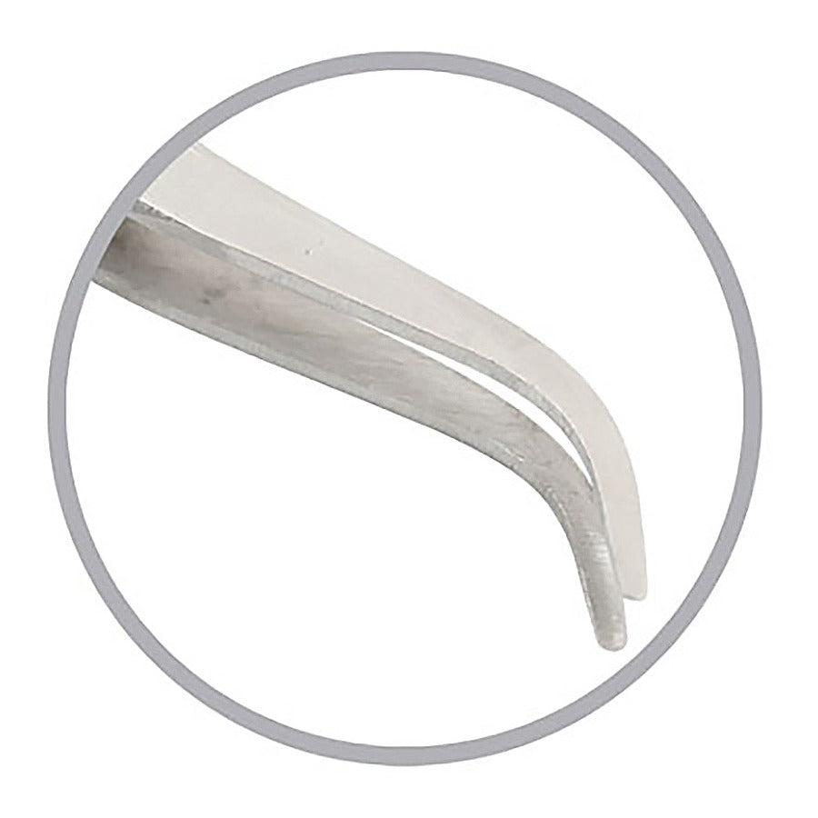 Techni-Pro TST-2AB-SA Pinzette, Economy, gebogene stumpfe Spitze, 4.5"