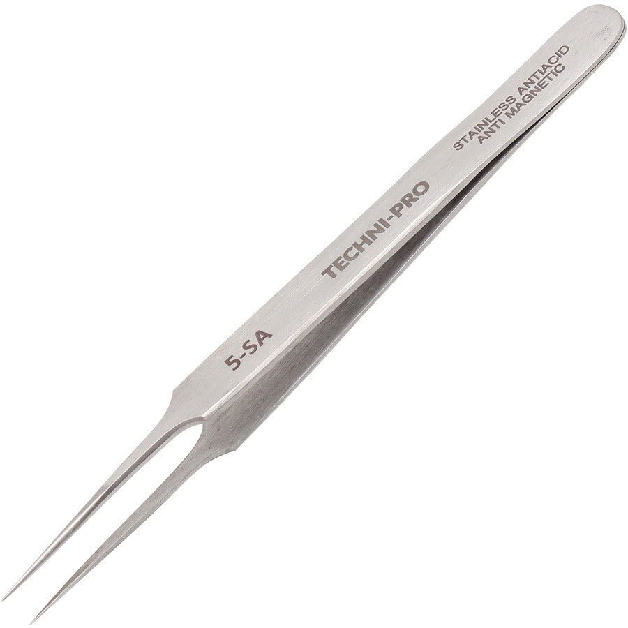 Techni-Pro TST-5-SA Pinzette, Economy, mikrofeine, sich verjüngende Spitze, 4,25" Gesamtlänge