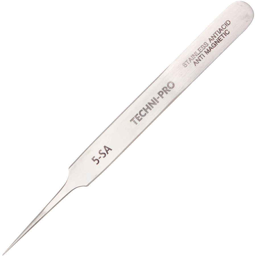 Techni-Pro TST-5-SA Pinzette, Economy, mikrofeine, sich verjüngende Spitze, 4,25" Gesamtlänge