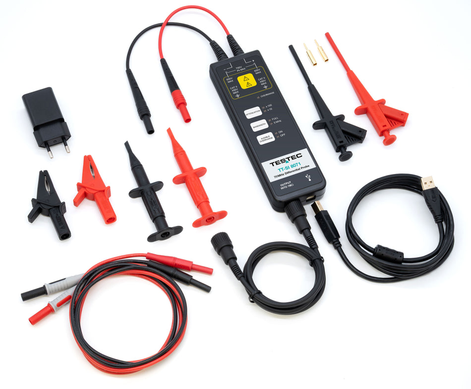 TESTEC TT-SI 8110 Aktiver Differenzialtastkopf, 100 MHz, 100x, 1000x, 4 pF, TT-SI 8000 Serie