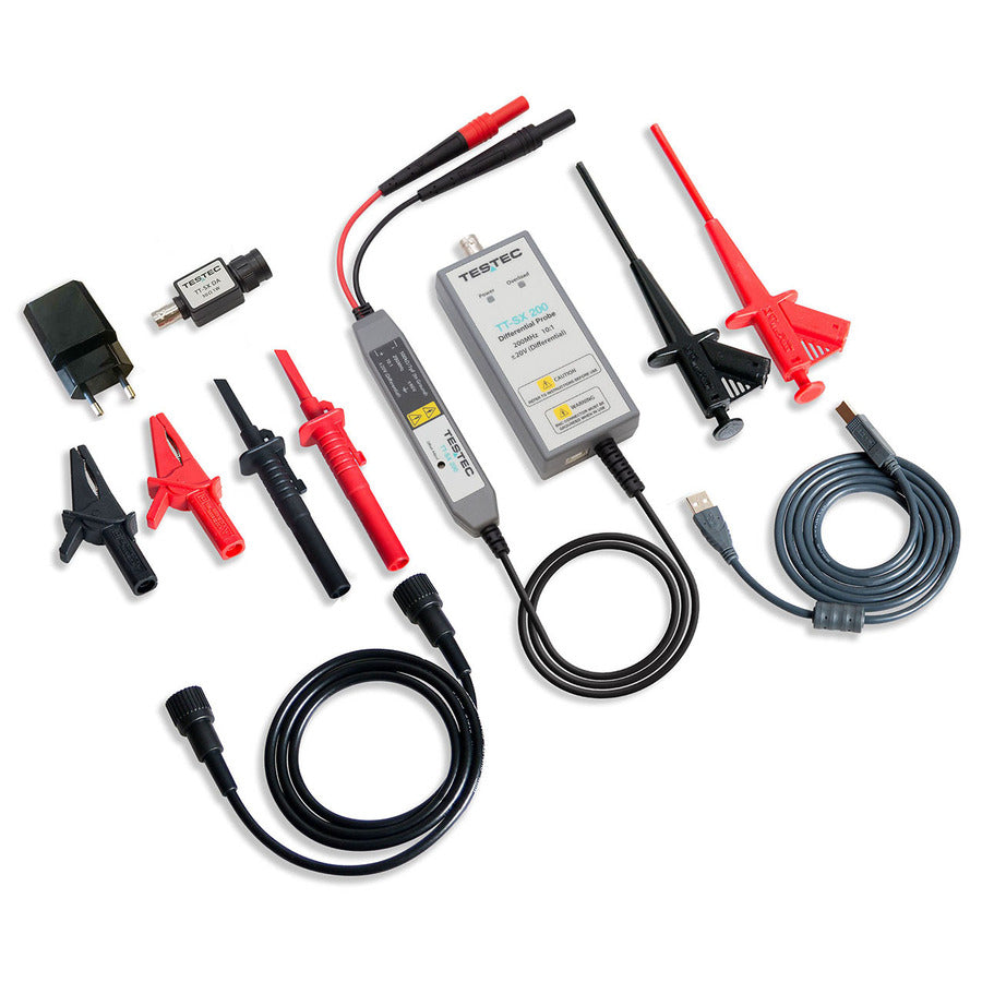 Testec TESTEC TT-SX 200 Aktiver Differenzialtastkopf, 200 MHz, 10x, 7 pF, TT ...