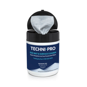 Techni-Pro TNP-ESD-WIPE ESD-Reinigungstuch, Matten und Oberflächen, 5" x 8", 100 St./Dose